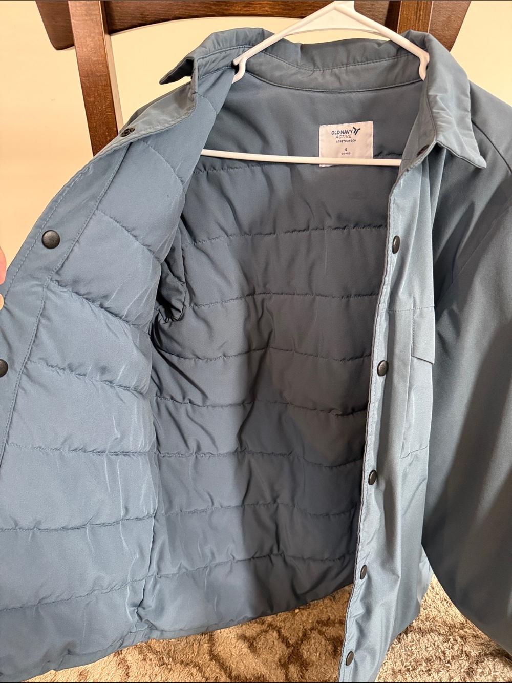 Slate Blue Button-Up Jacket - Picture 3 of 5